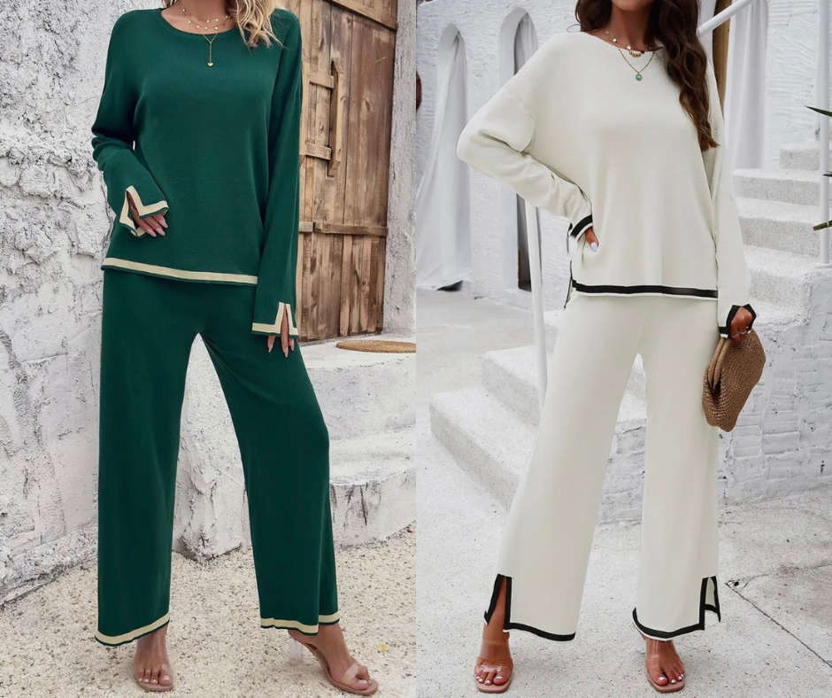 Knitted Long-Sleeved Set