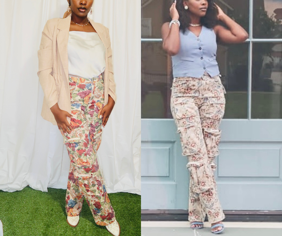 Floral Cargo Pants