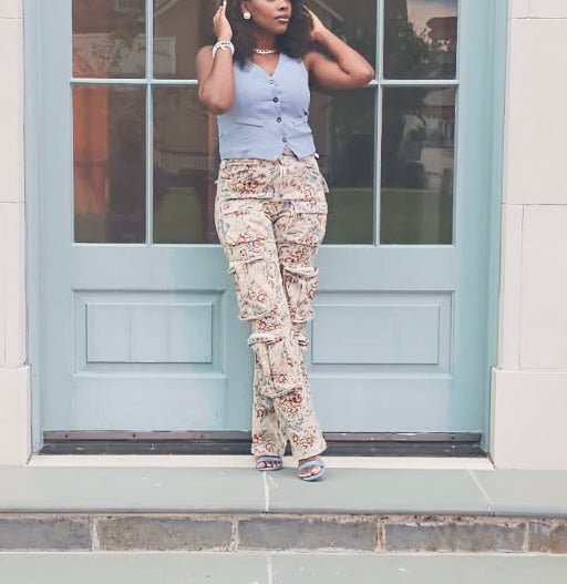 Floral Cargo Pants